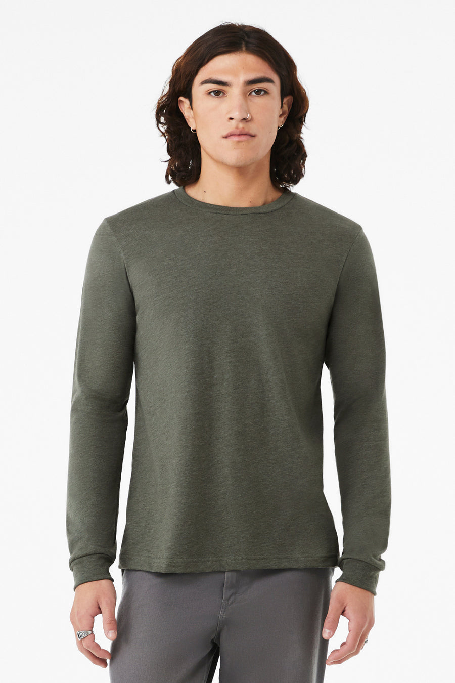 BELLA+CANVAS® Unisex Heather CVC Long Sleeve Tee BC3501CVC