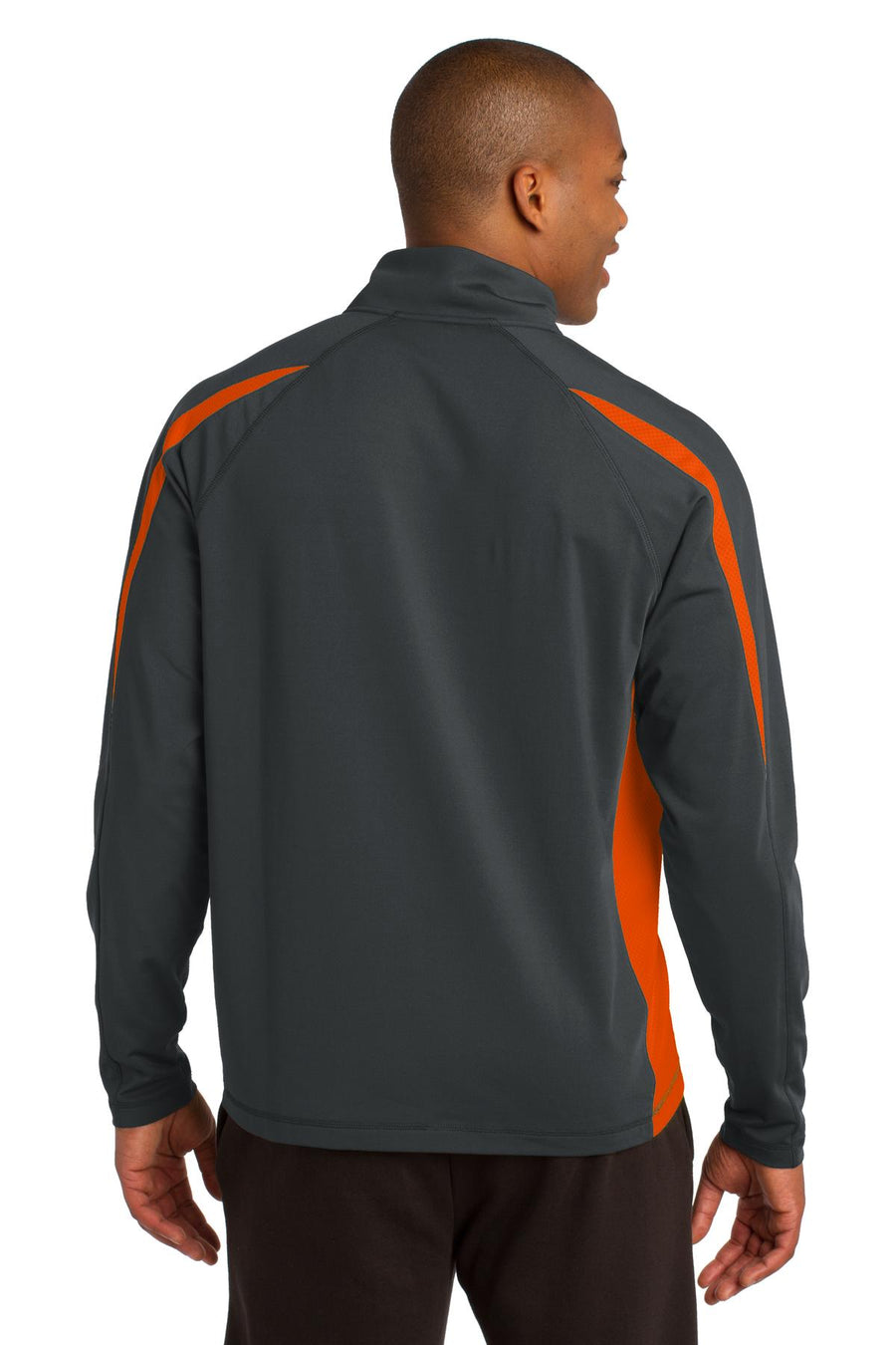 ST851-Charcoal Grey/ Deep Orange-back_model
