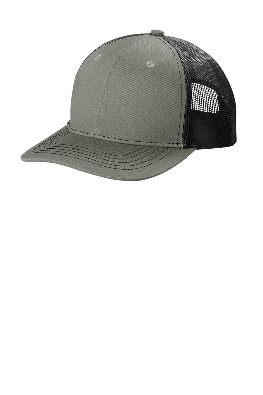 YC112-Heather Grey/ Black-front_model